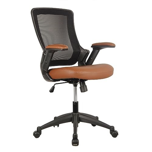 Ergonomic Office Chair with Mesh Back Rest, Height Adjustable with Flip Up