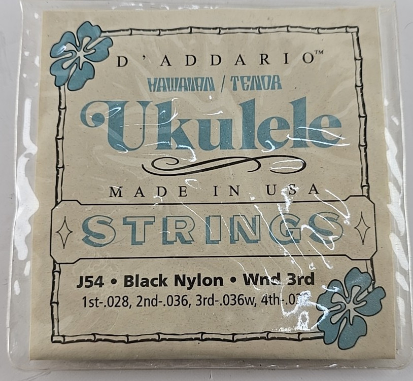 D'Addario Ukulele Strings--J54 Black Nylon