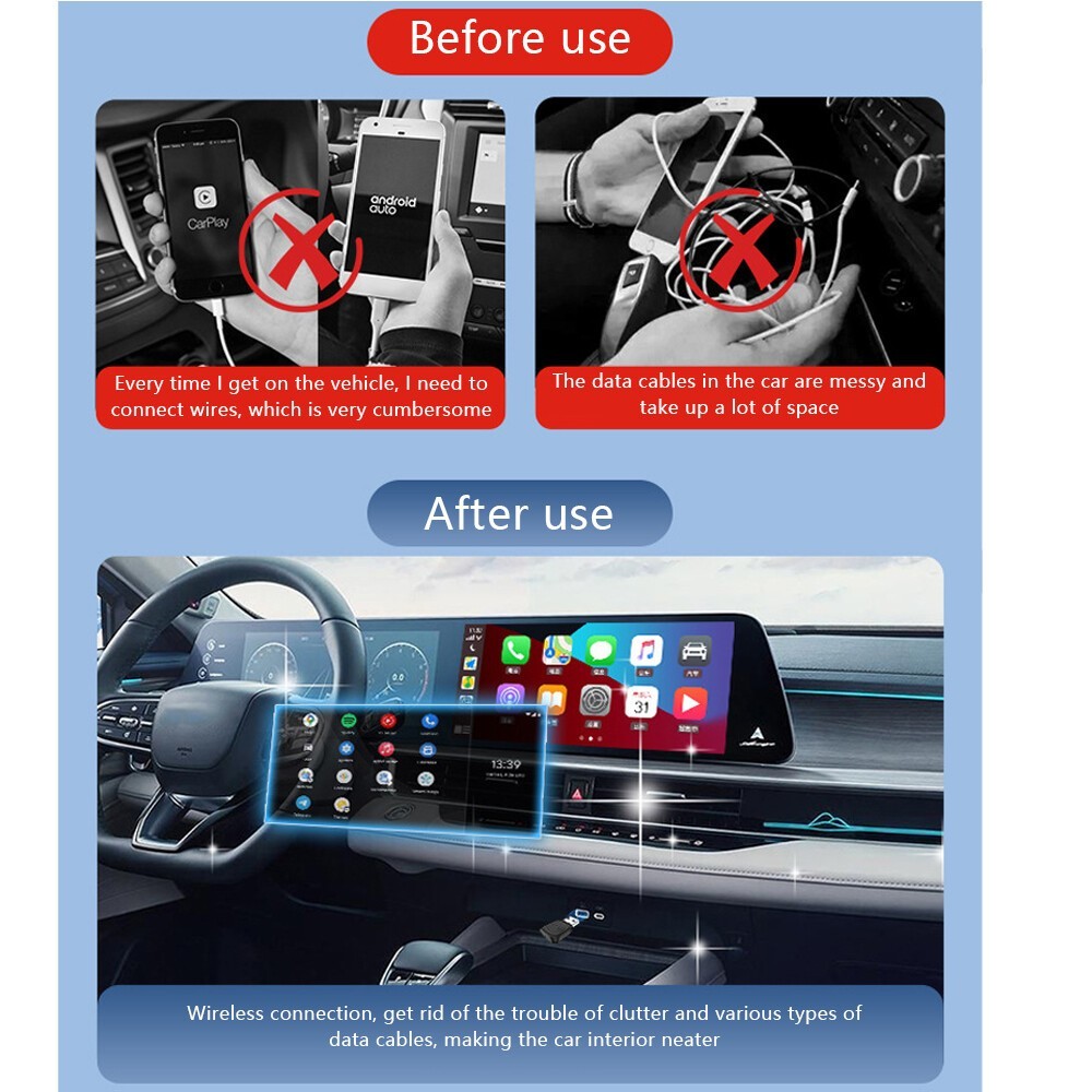 5.0 Ultra Wireless CarPlay Android Auto Adapter Auto ConnectionVK NEW