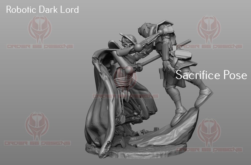 Star Wars Legion 3d printed General Grevious - Sacrifice Pose - unpainted