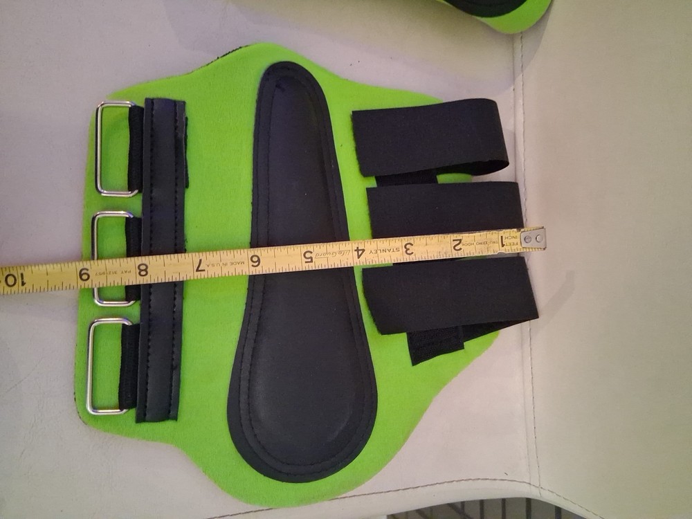 Devon Aire 010 Front Neoprene Splint Boots Easy Release Lime Neon Medium NEW