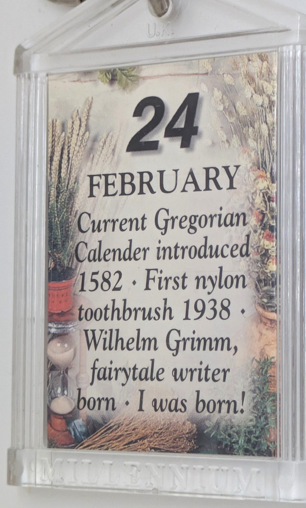 February 24 This Day In History Keyring