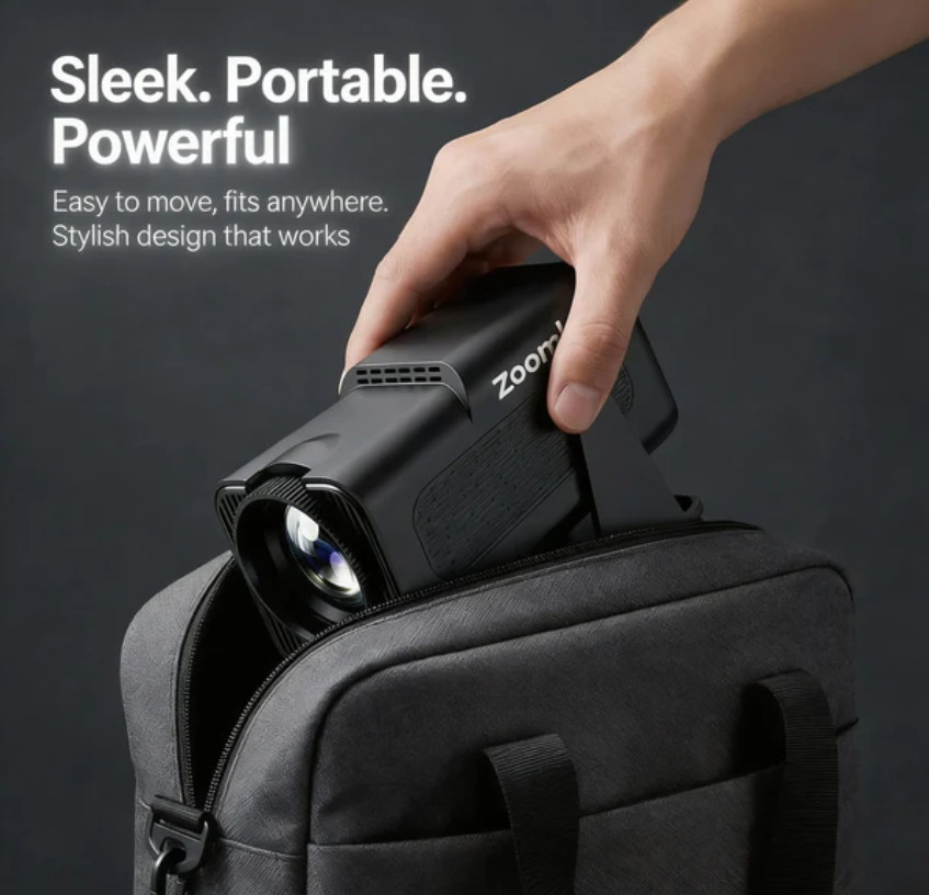 Zoomly Pro Max Smart Projector 4K Ceiling or Wall