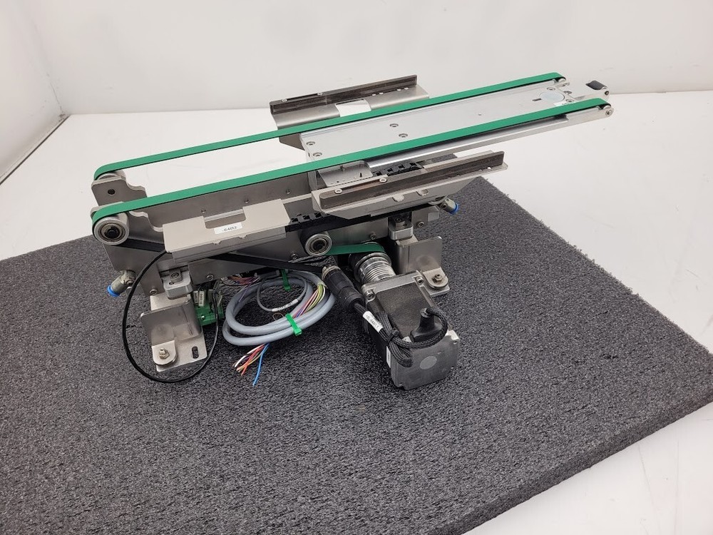 Beckhoff Stepper Motor Driven Extendable 2 Belt Conveyor 13" to 19" Extension A