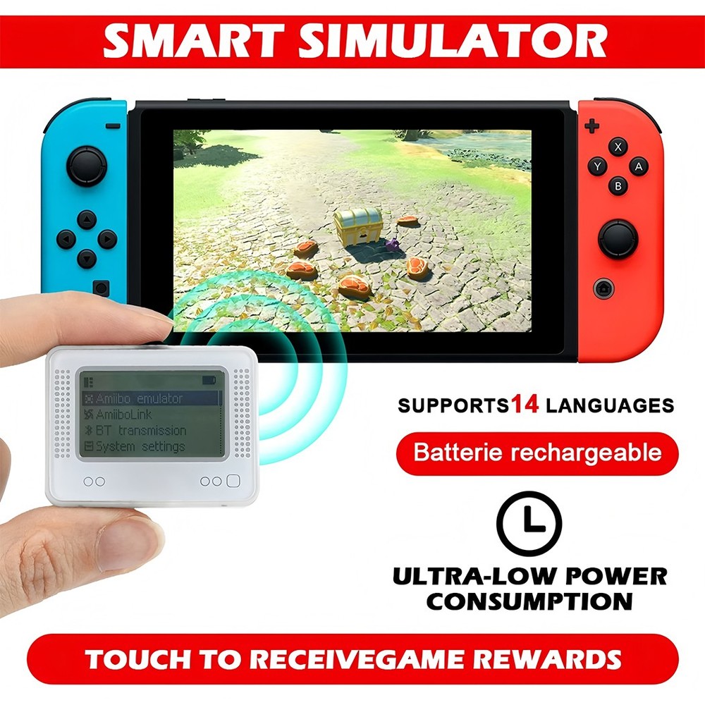 Amiibo NFC Tag Emulator Bluetooth-Compatible Emulator for Nintendo Switch 1 & 2