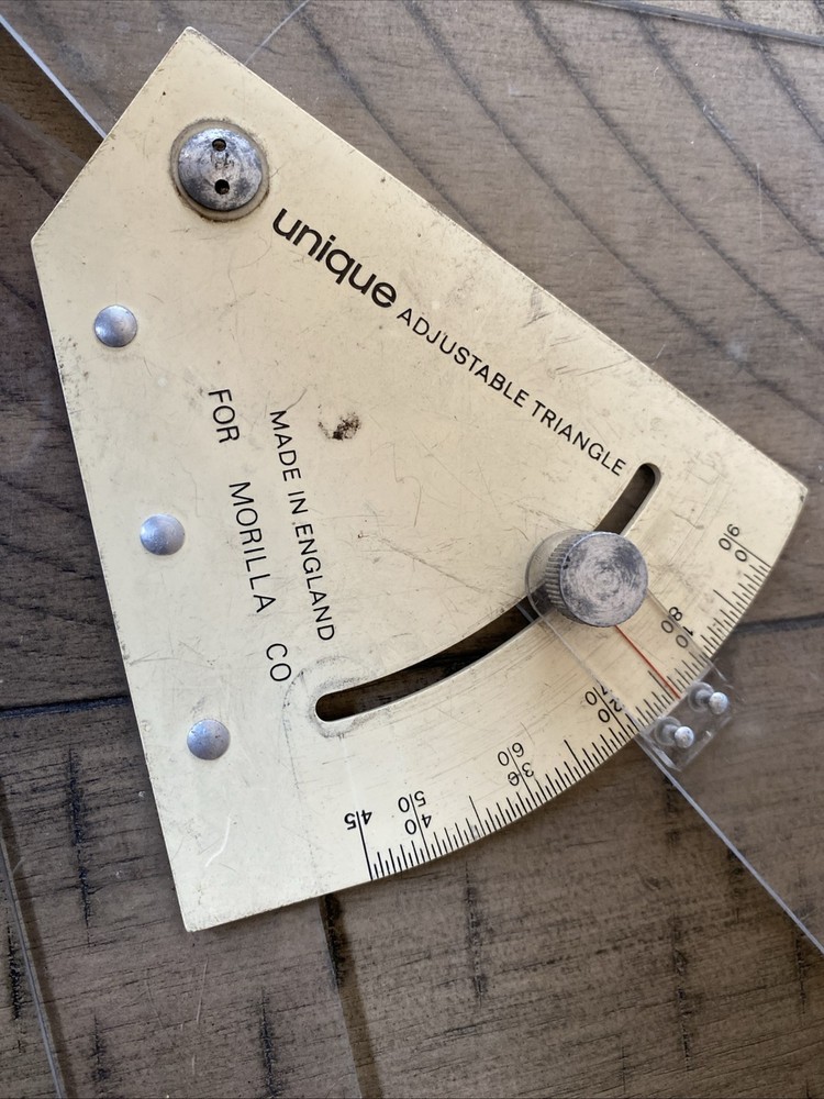 Vintage Unique Adjustable Triangle Made In England Morilla Co