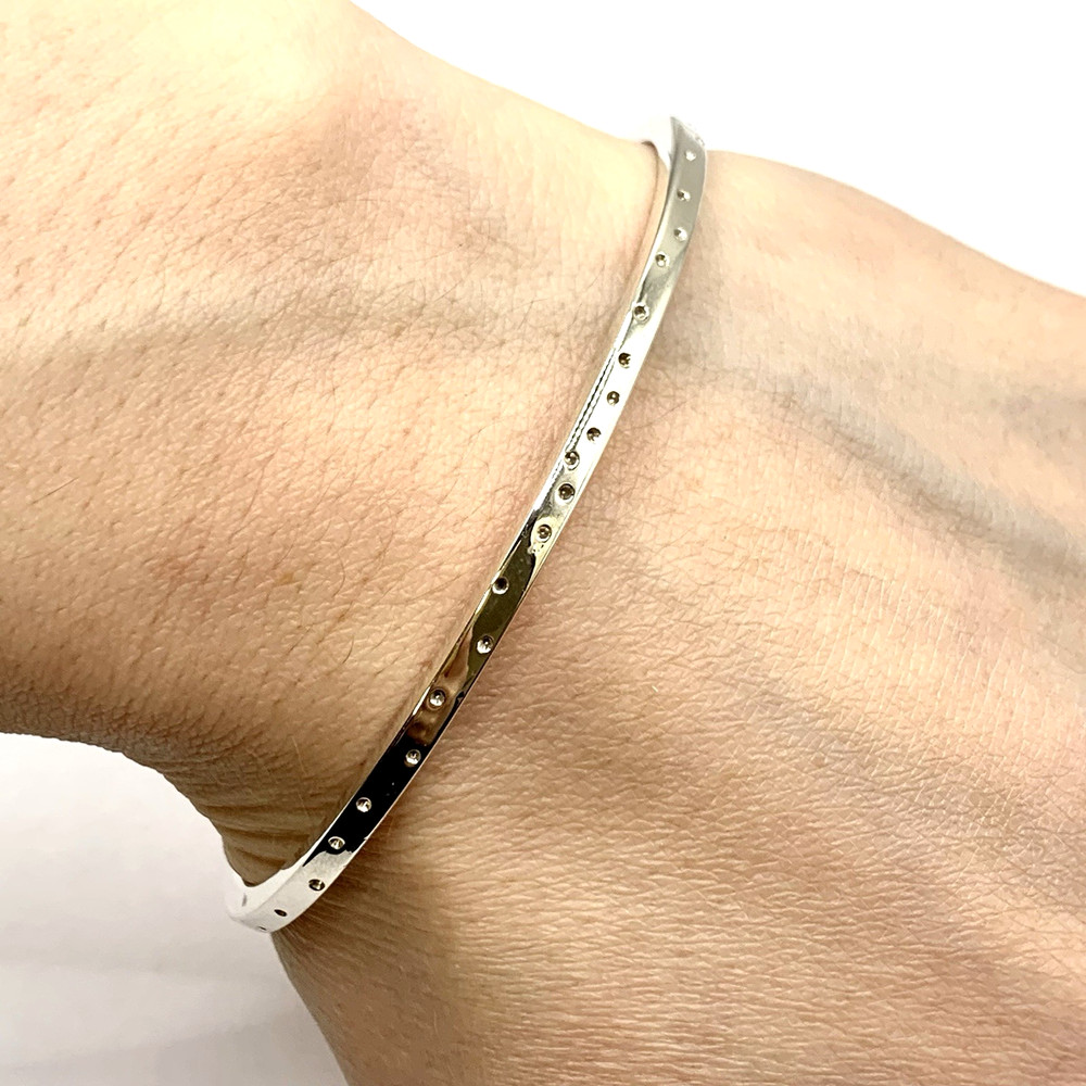 925 Sterling Silver Minimalist Bangle Bracelet