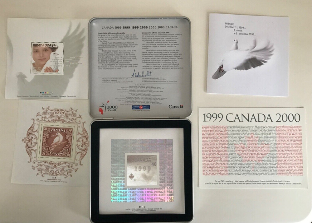 1999 2000 CANADA MILLENNIUM KEEPSAKE STAMP & COIN SET