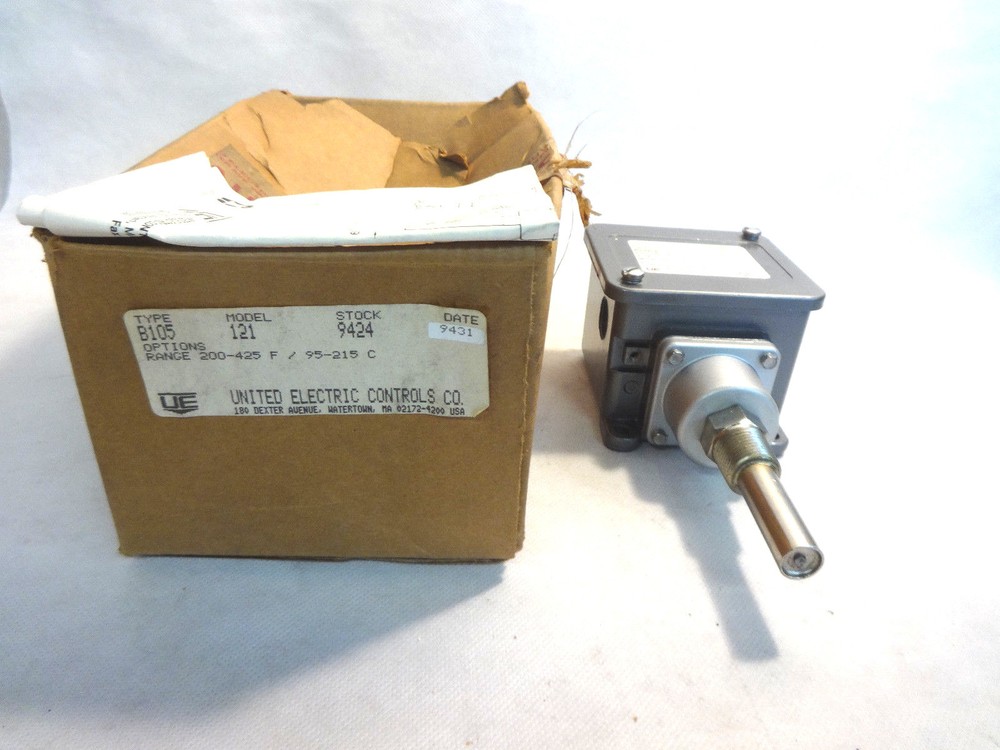 NEW UNITED ELECTRIC TYPE B105 MODEL 121 RANGE 200-425F TEMPERATURE CONTROLLER