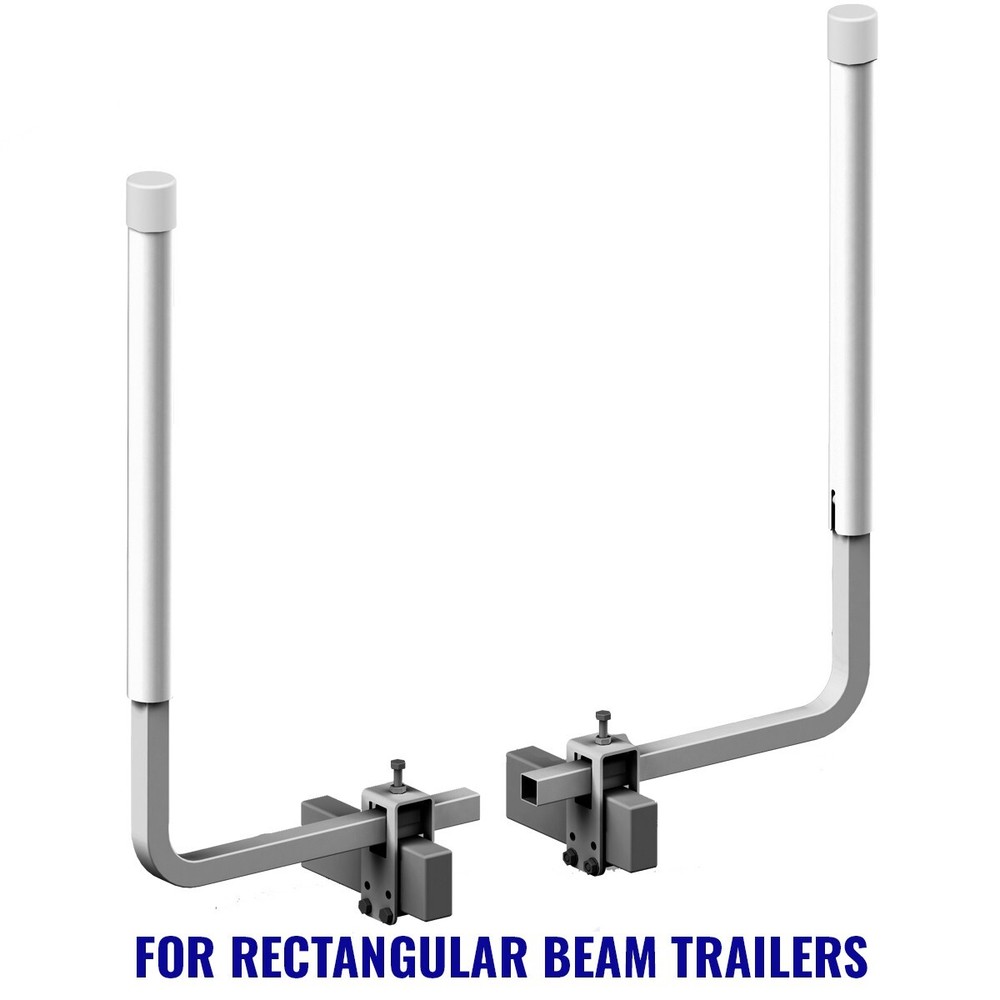 Oceansouth Galvanized Guide On Post Poles Pair for Rectangular Beam Trailer 40"
