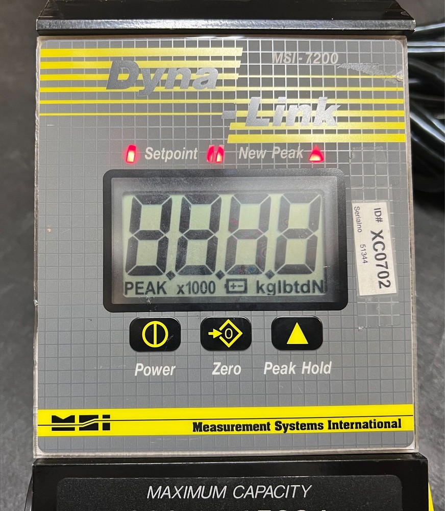 MSI Dyna-Link MSI-7200 Maximum Capacity 1000 lbs/500 Kg Digital Dynamometer