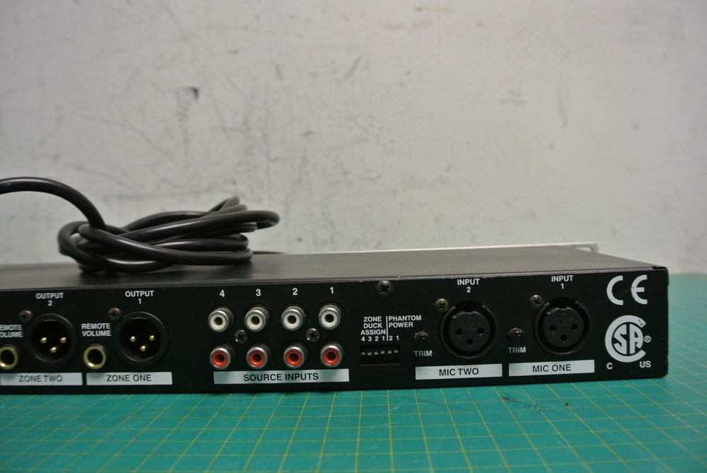 Rolls RM64 Rack Mount 4 Zone Line Mixer (MISSING KNOBS)