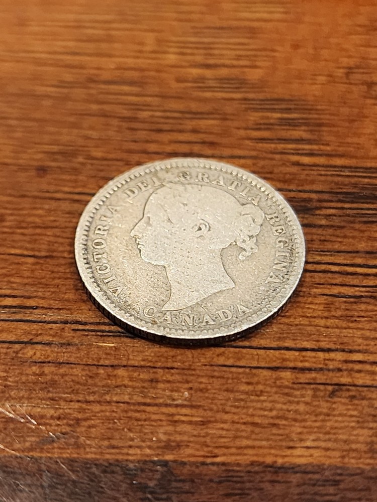 1887 Canada 10 Cents Silver Coin