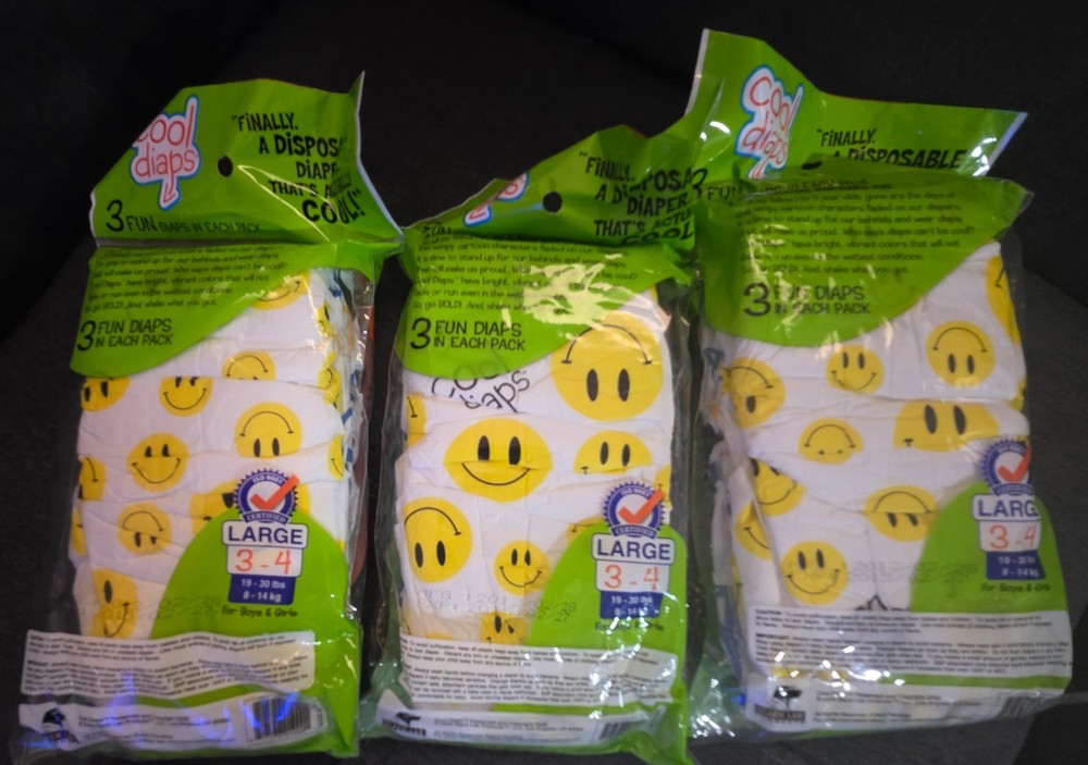 Vintage Plastic Diapers (3 packs)