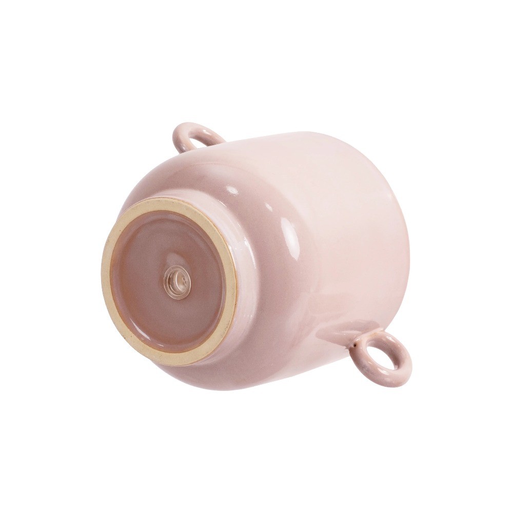 6" Rose Pink Handled Ceramic Planter by Drew Barrymore