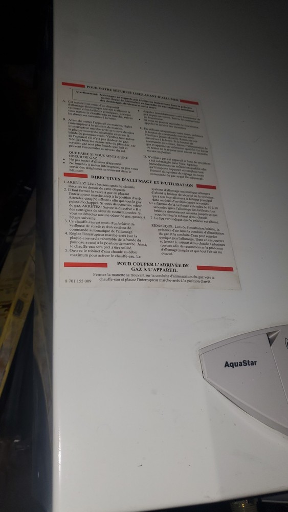 Bosch AquaStar Gas Tankless Indoor Water Heater White