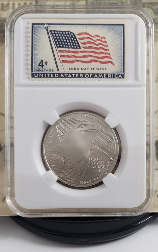 2008-S Bald Eagle Commemorative Half Dollar with US Stamps - Nice! W18