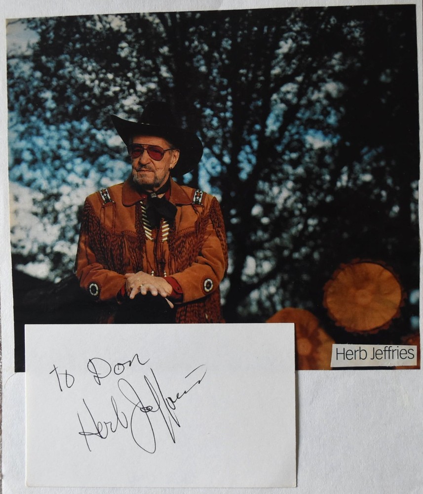 Herb Jeffries Hand Signed Card