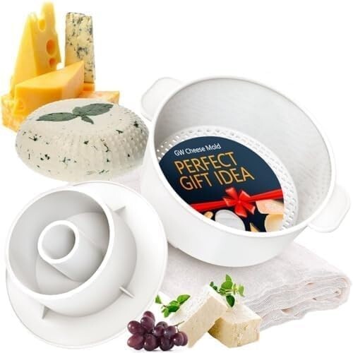 Complete Cheese Making Kit - High-Quality Mold & Cheesecloth for Home Chefs