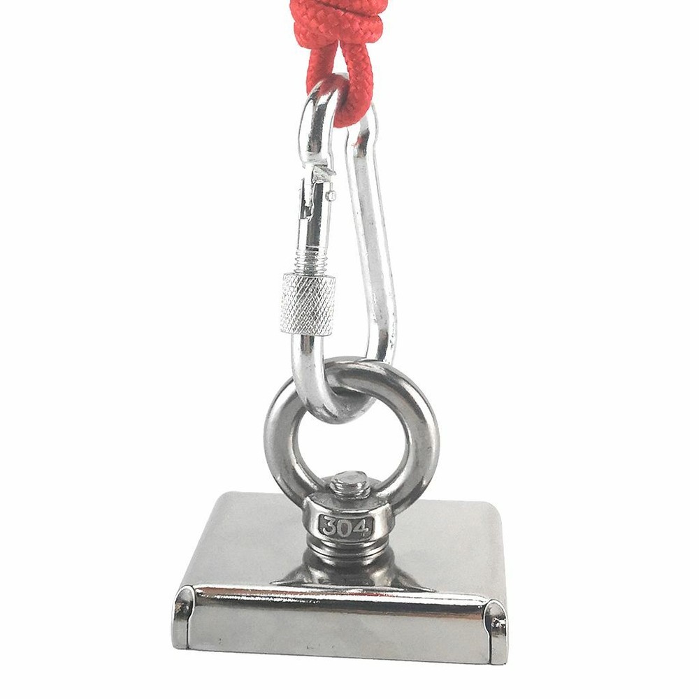 Fishing Magnet Neodymium Super Pull Force Hook Retrieving Treasure Hunt +/ Rope