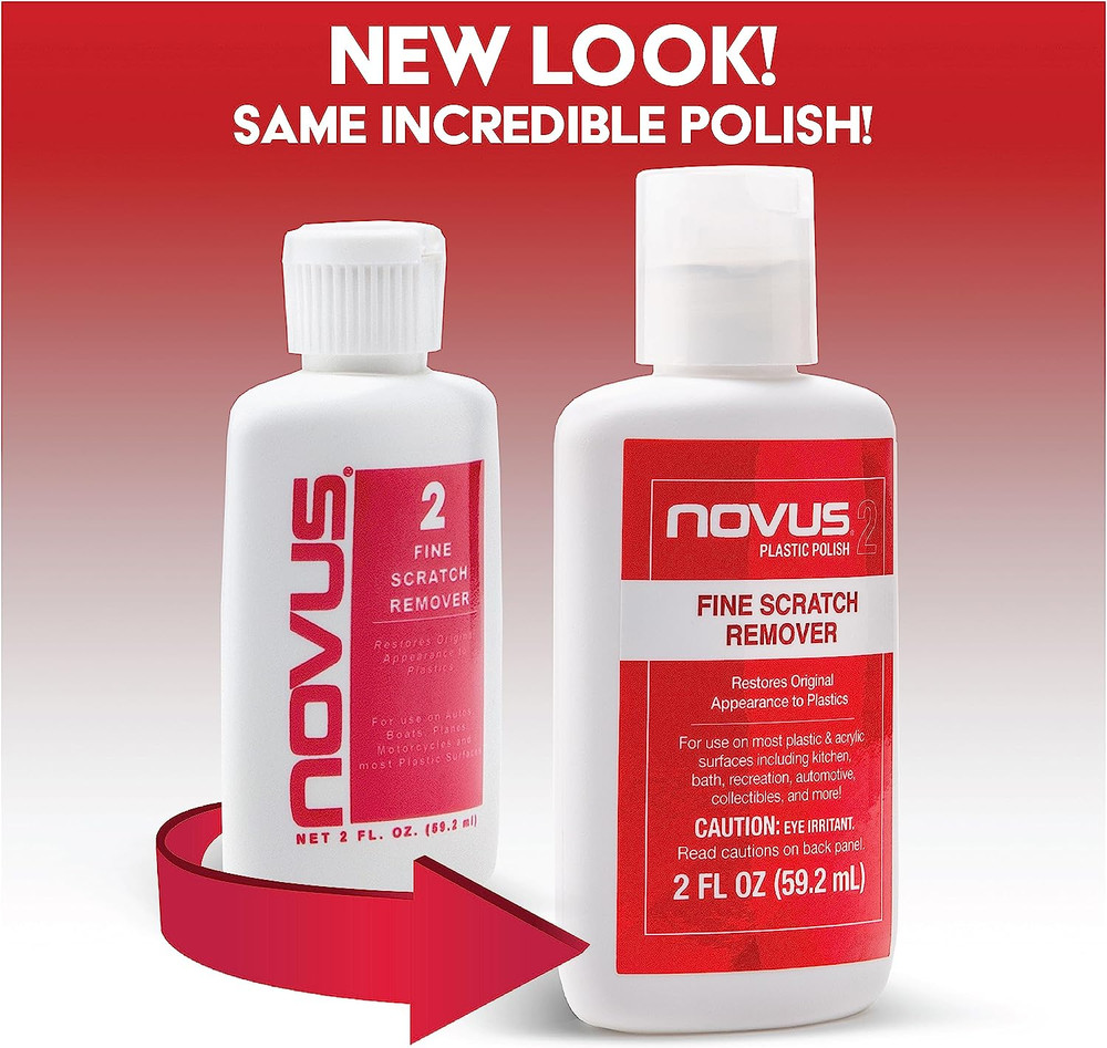 Novus 7030 | Fine Scratch Remover #2 | 2 Pack, 8 Ounce Bottles