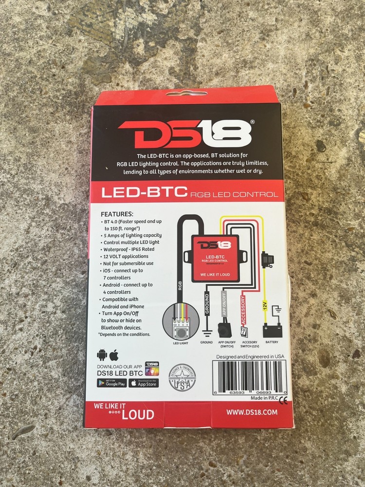 DS18 LED-BTC RGB Bluetooth 4.0 Controller Light iOS Android iPhone NEW