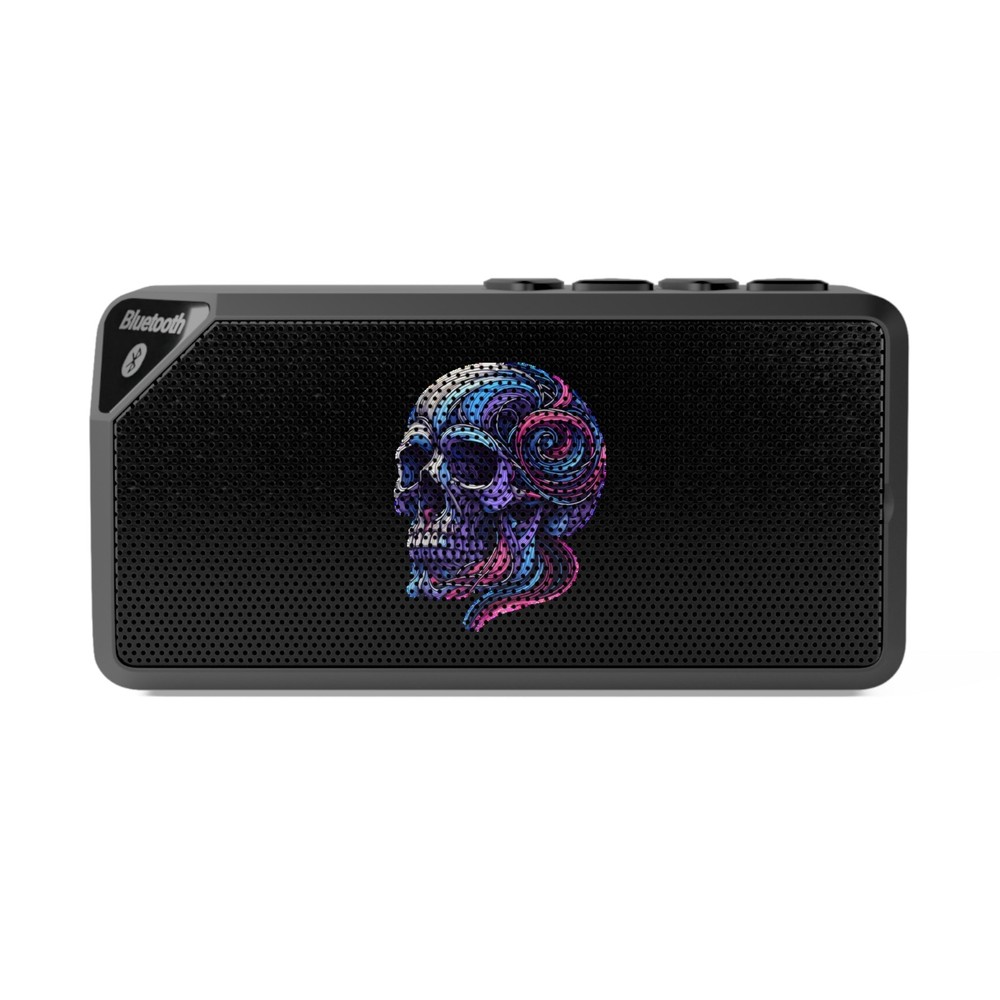 Bluetooth Speaker with Colorful Skull Design