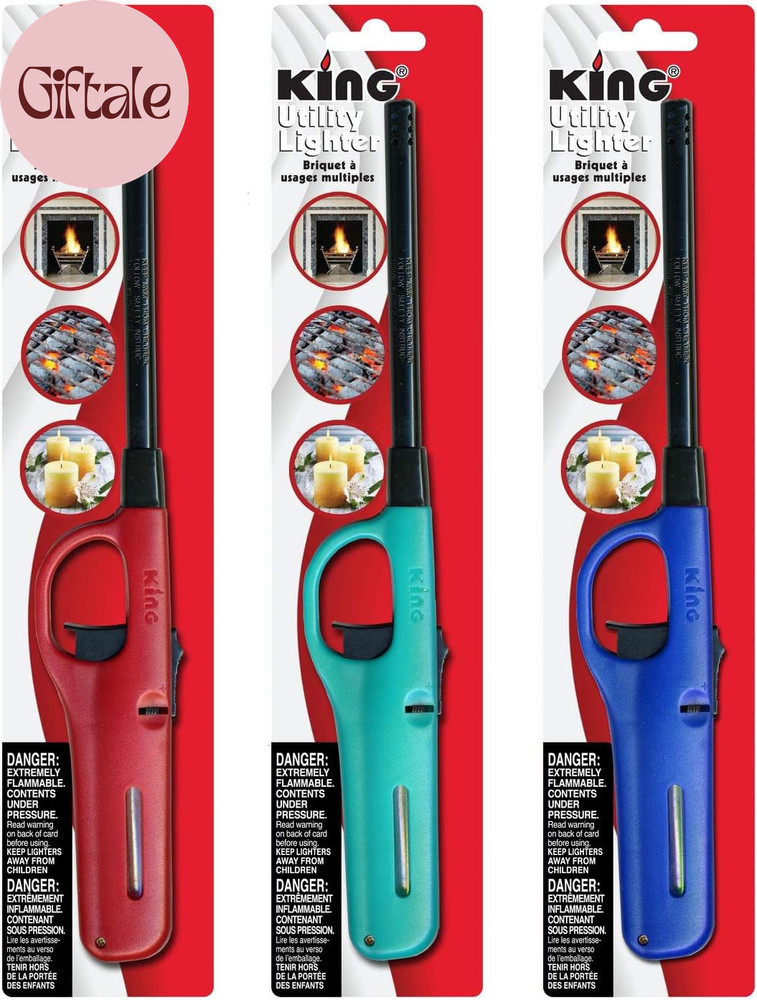3 Pack BKOU172 Multi Utility Lighter Assorted Colors