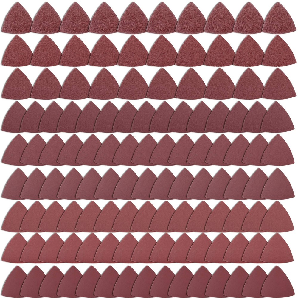 120 Pieces Triangular Sandpaper, Triangle Sanding Sheets Fit 31/8 Inch Oscill...