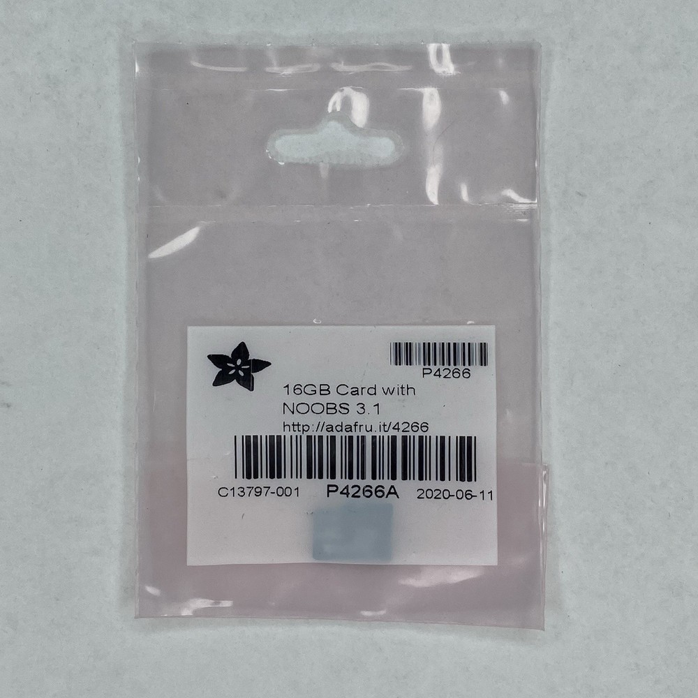 16GB Card with NOOBS 3.1 for Raspberry Pi Computers P4266