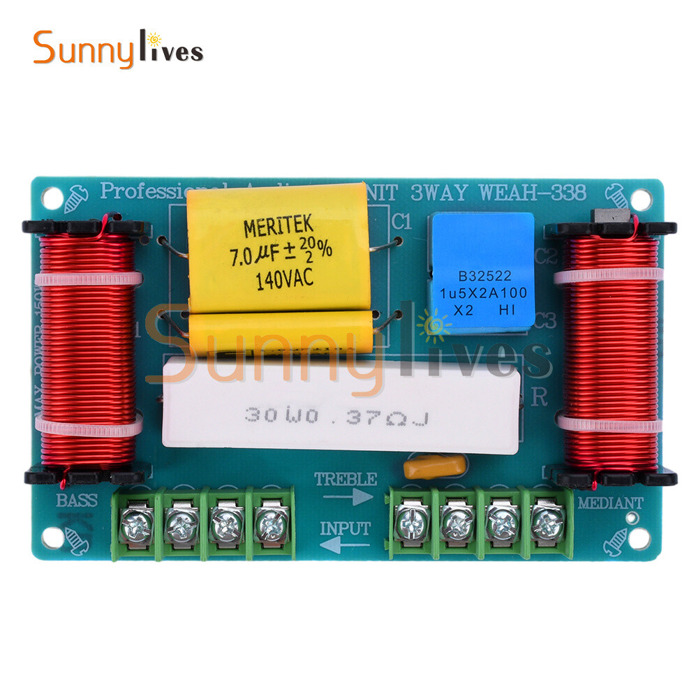 120W Speaker Crossover Treble Medium Low Audio HiFi Frequency Divider Splitter