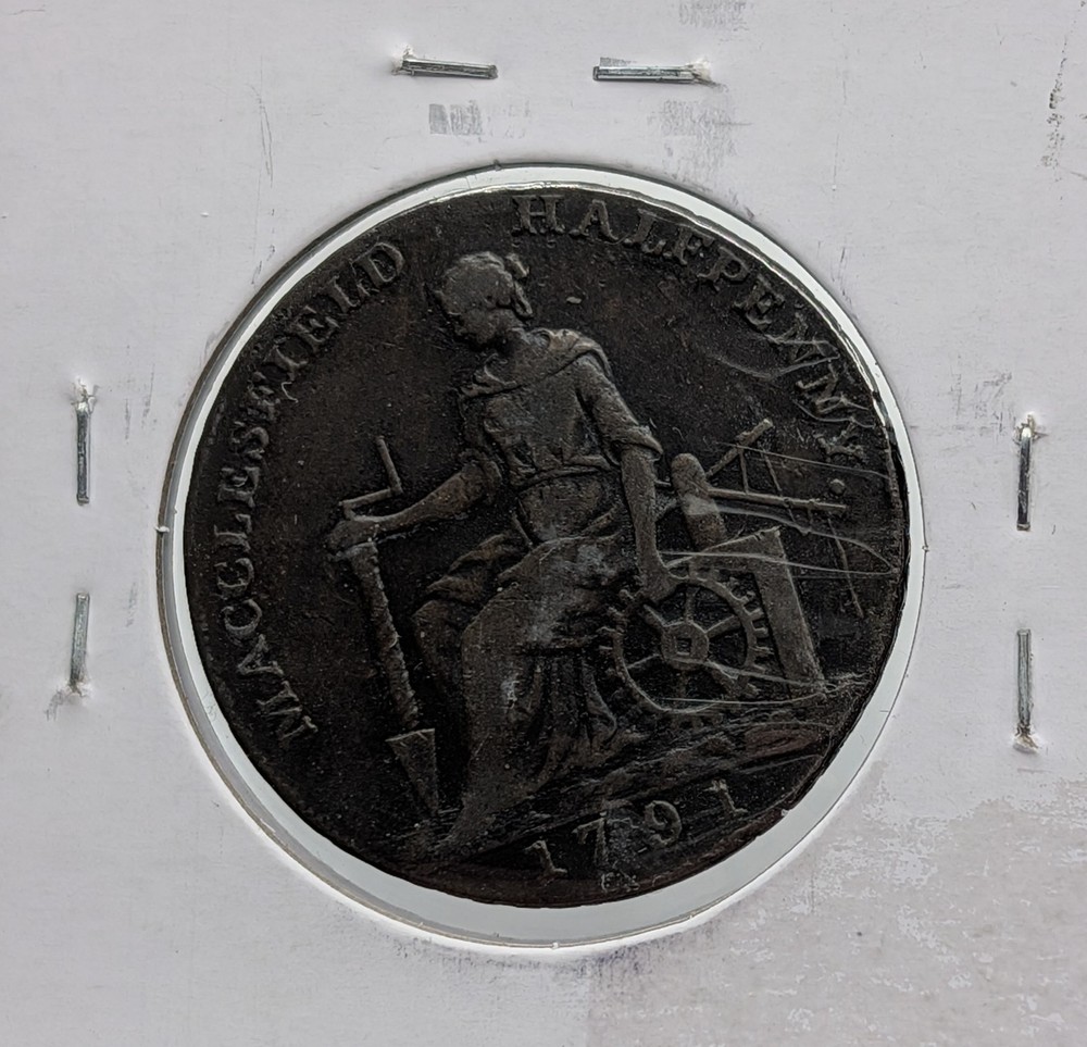 1791- Cheshire Macclesfield Half Penny Conder Token