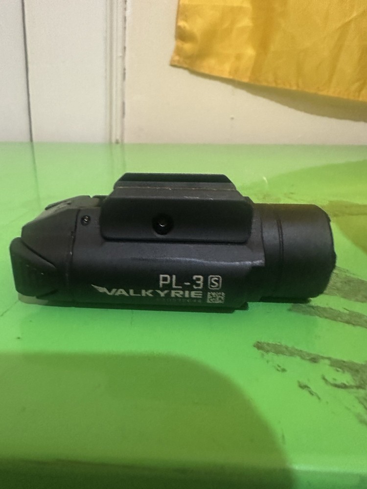 Olight PL-3R Valkyrie Black Rechargeable Rail Mounted Tactical Light For Glock