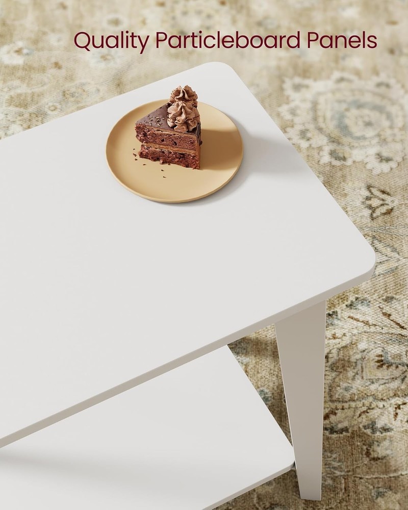 Collection Side Table 2-Tier Small Rectangular End Table 11.8 x 18.9 x