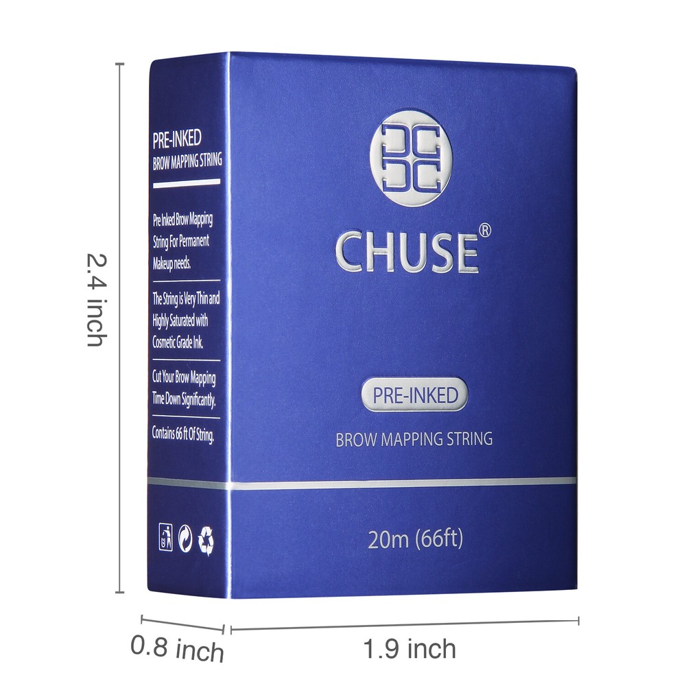 CHUSE Eyebrow Microblading Brows Mapping String Pre-inked Thread Brow Marker 20m