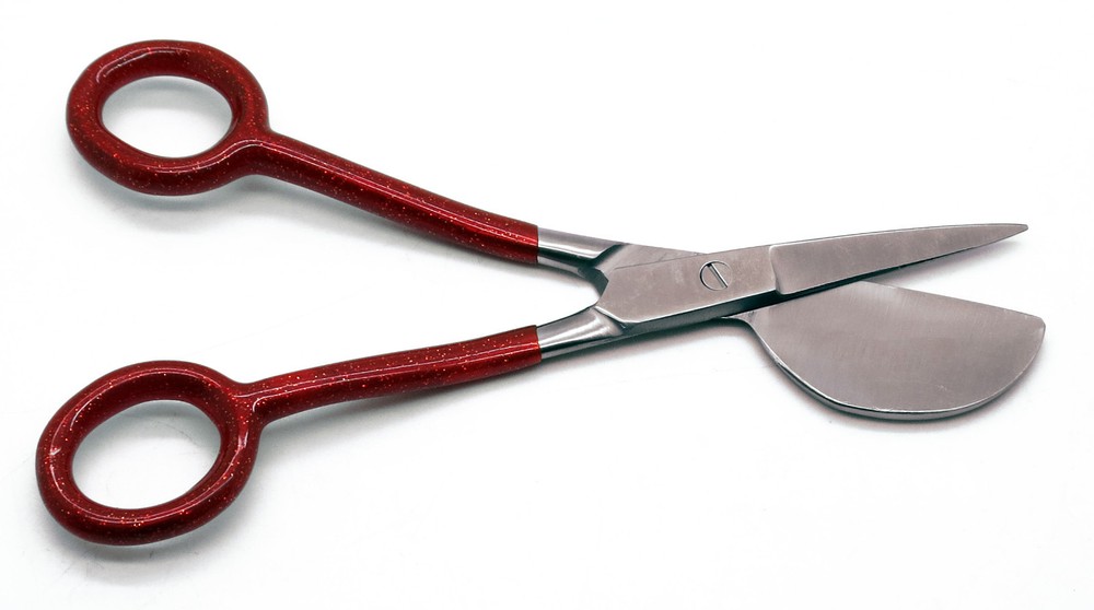 Duckbill Red Scissors 6" Carpet Nipping Working End 2" Tools