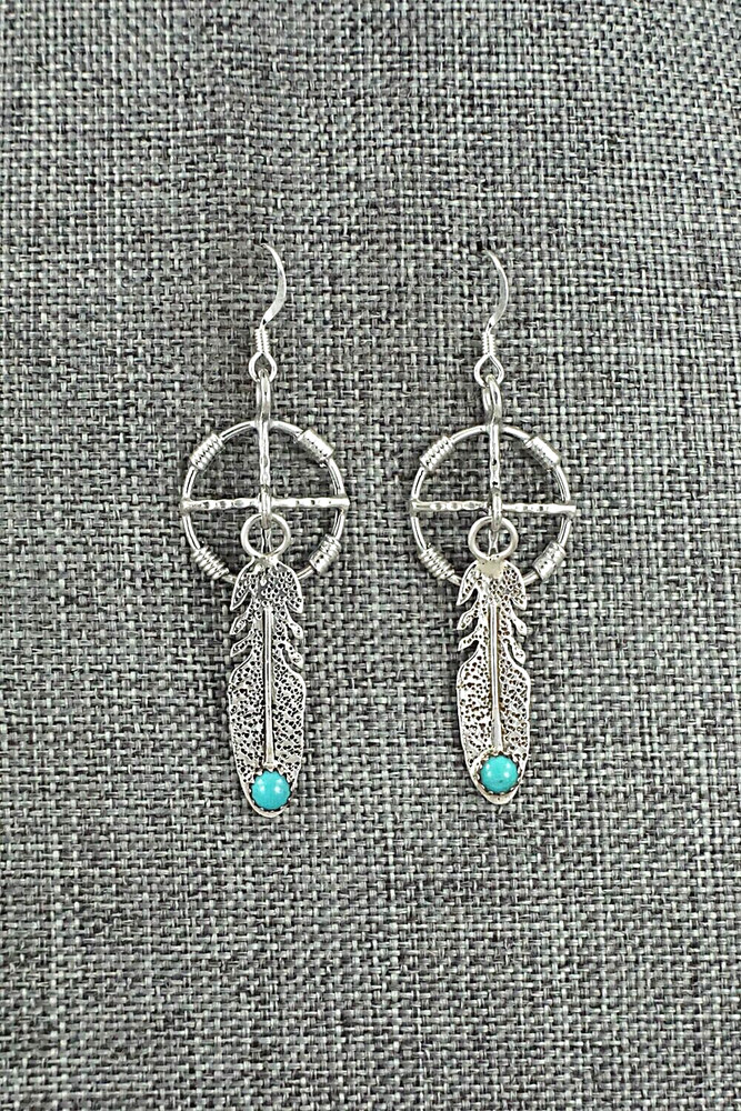 Turquoise & Sterling Silver Earrings - Sharon McCarthy