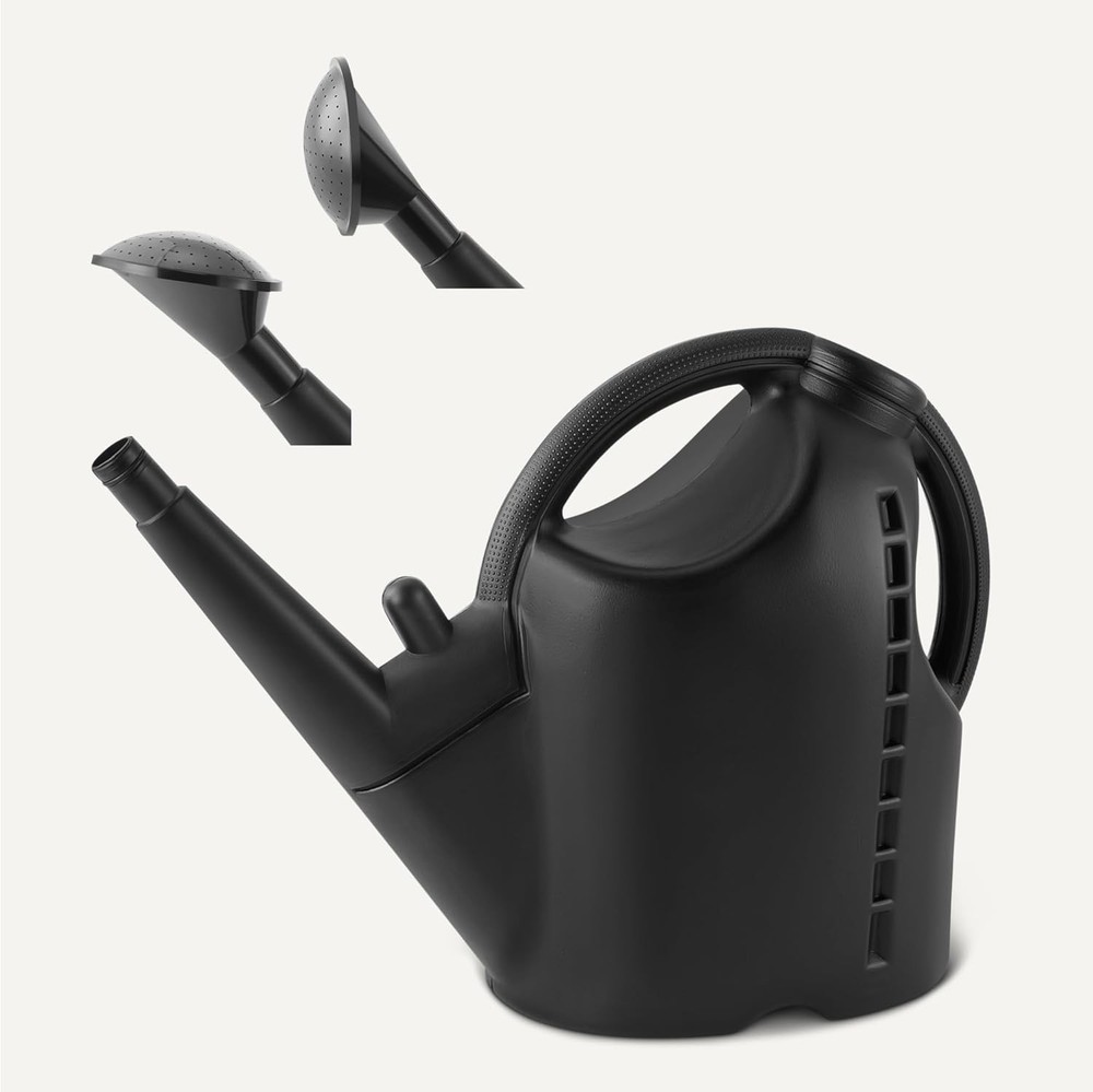 Basics, Watering Can, Black, 2.64 Gallon Capacity