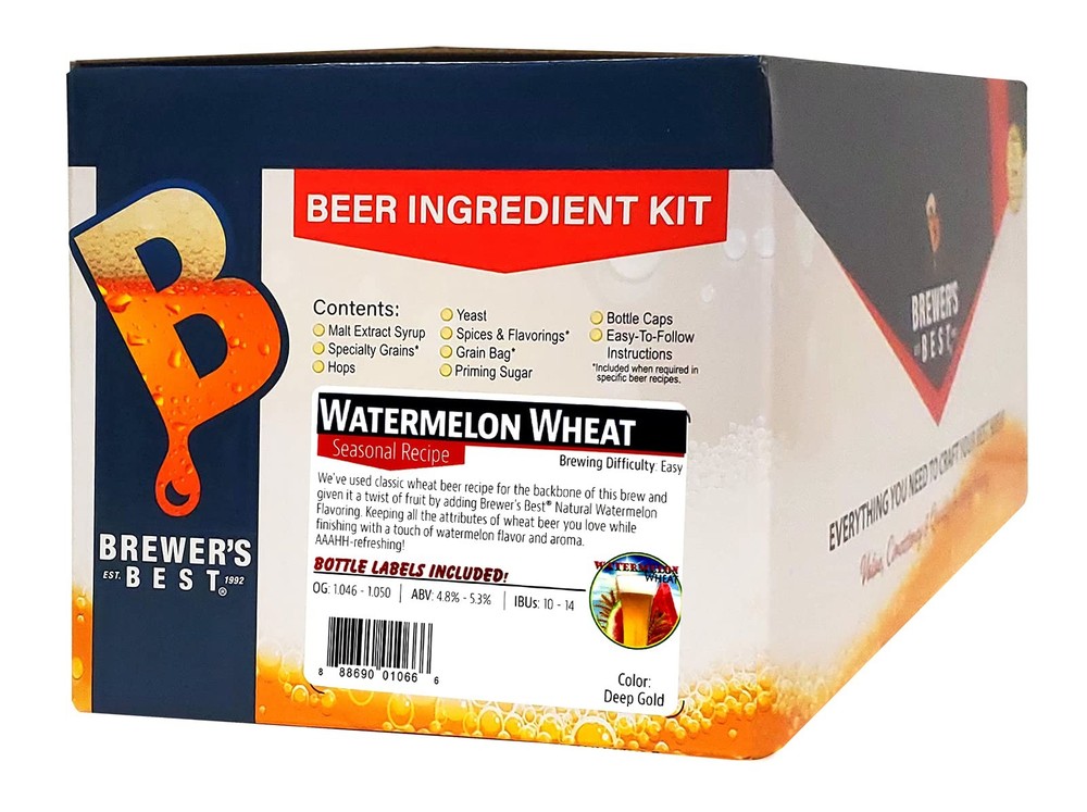Brewer's Best Watermelon Wheat Beer Ingredient Kit Makes 5 Gallons Free Shipping