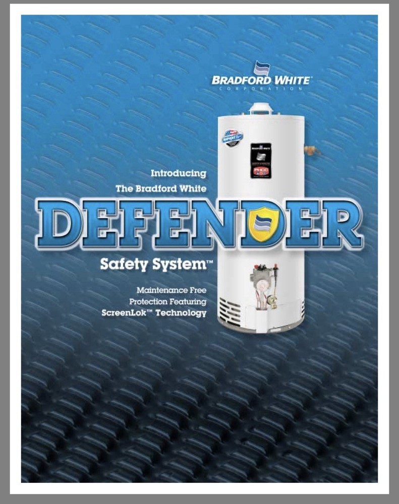 Bradford White D-4-504S6FBN Defender Safety System 50 Gallon Water Heater NG