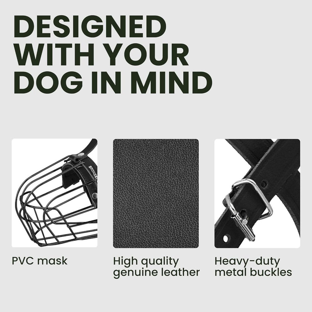 Protective Wire Basket Muzzle for Large Breeds