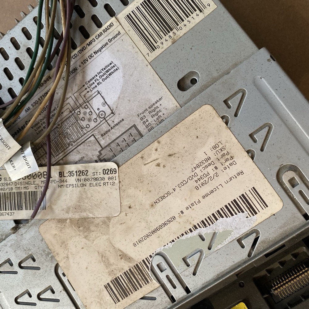 Power Acoustik PD-344 Faceplate