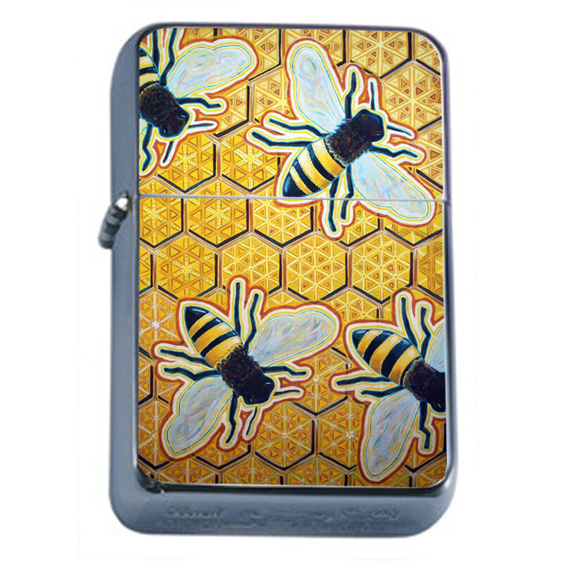 Bee Art Em1 Flip Top Oil Lighter Windproof