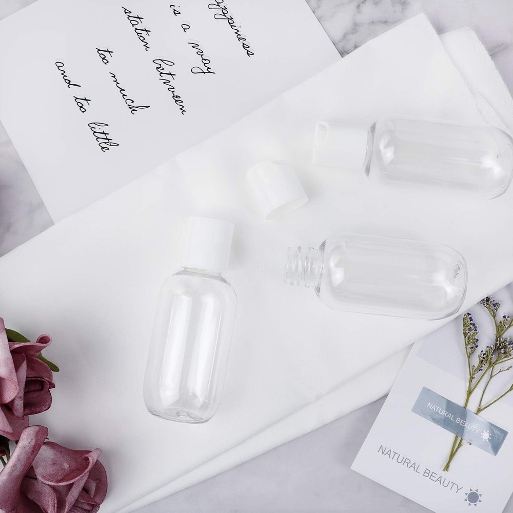 Convenient 12-Pack 60ml Refillable Bottles with Flip Cap for Essential Oils