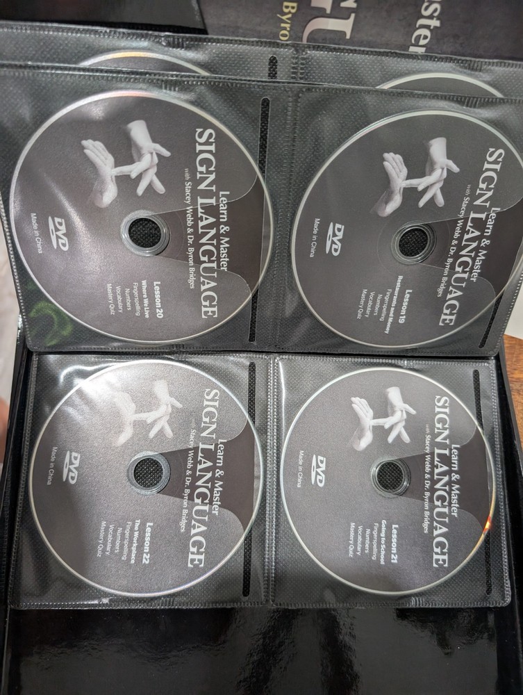 Learn & Master Sign Language / Webb & Bridges 2014 - 25 DVDS + Lesson Book