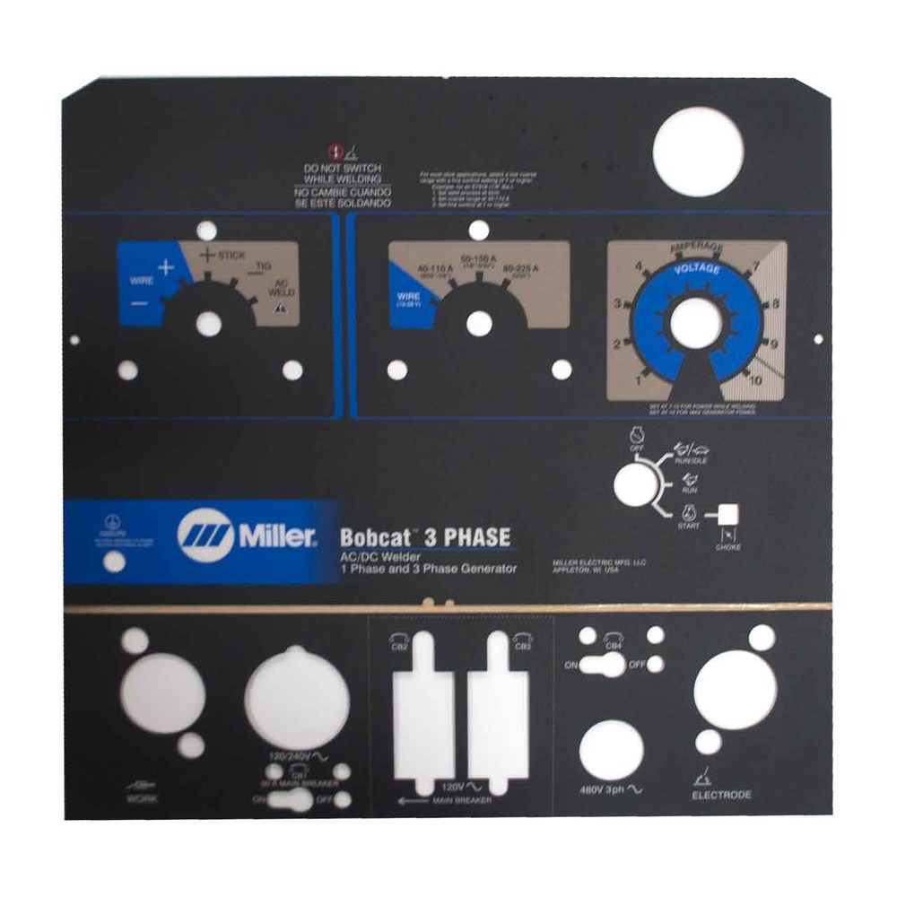 Miller 250019 Label Nameplate Bobcat 3 Phase