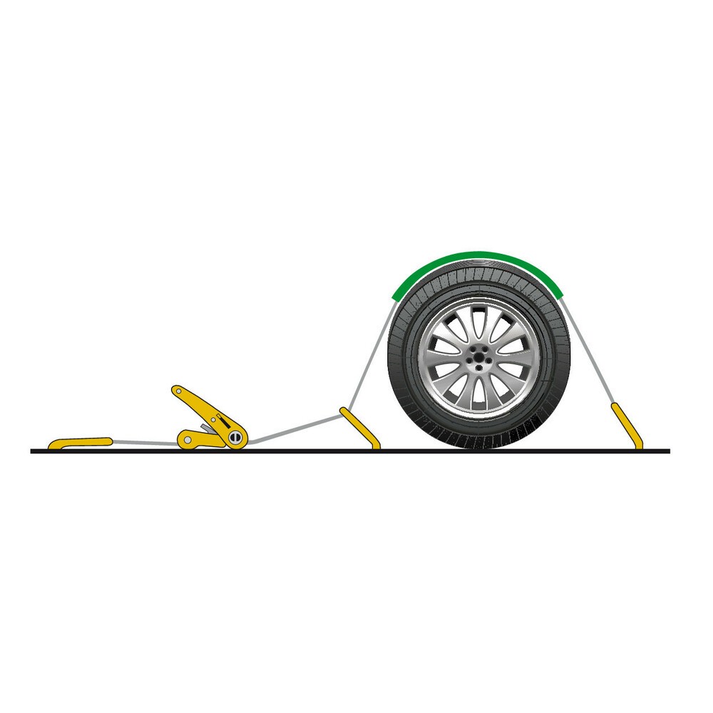 Bisarca Tie Down Strap, Rotating Hook - 5000 Kg - 5x250 cm