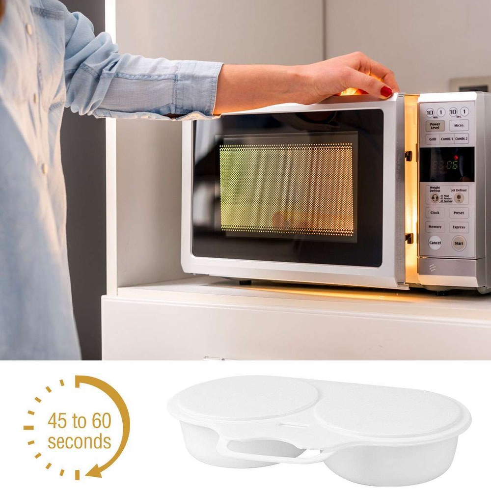 Poached Egg Maker Microwave Egg Steamer DIY Eggs Round Poached Eggs 2 Eggs