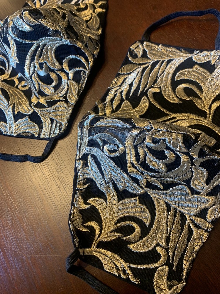 Gold Lace Face Mask