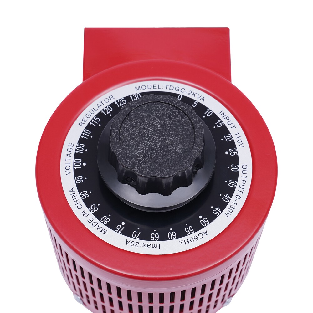 20Amp Variac Transformer Variable Red AC Voltage Regulator Metered 2000VA 0-130V